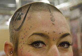 Tetovanie na tvár Nápis na tetovanie na tvár