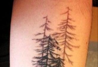 Forest tattoo on the arm: meaning and designs