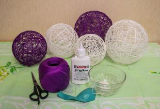 Crafts made from thread balls - beautiful and affordable